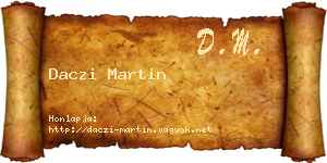 Daczi Martin névjegykártya